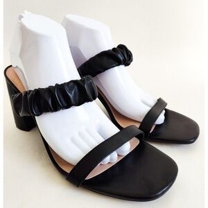 Unisa Black Heeled Sandals